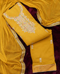 Mustard Gold Grace Embroidered Suit Set