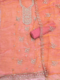 Coral Peach Royale Embroidered Suit Set