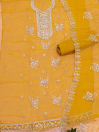 Mustard Gold Royale Embroidered Suit Set