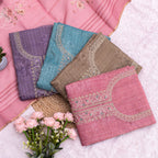 Dusty Lavender Elegance Embroidered Suit Set