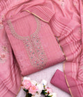 Dusty Rose Elegance Embroidered Suit Set