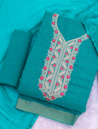 Teal Green Royale Embroidered Suit Set