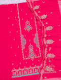 Rani Pink Pure Jaam Cotton Designer Suit with Khatli Handwork & Fine Embroidery